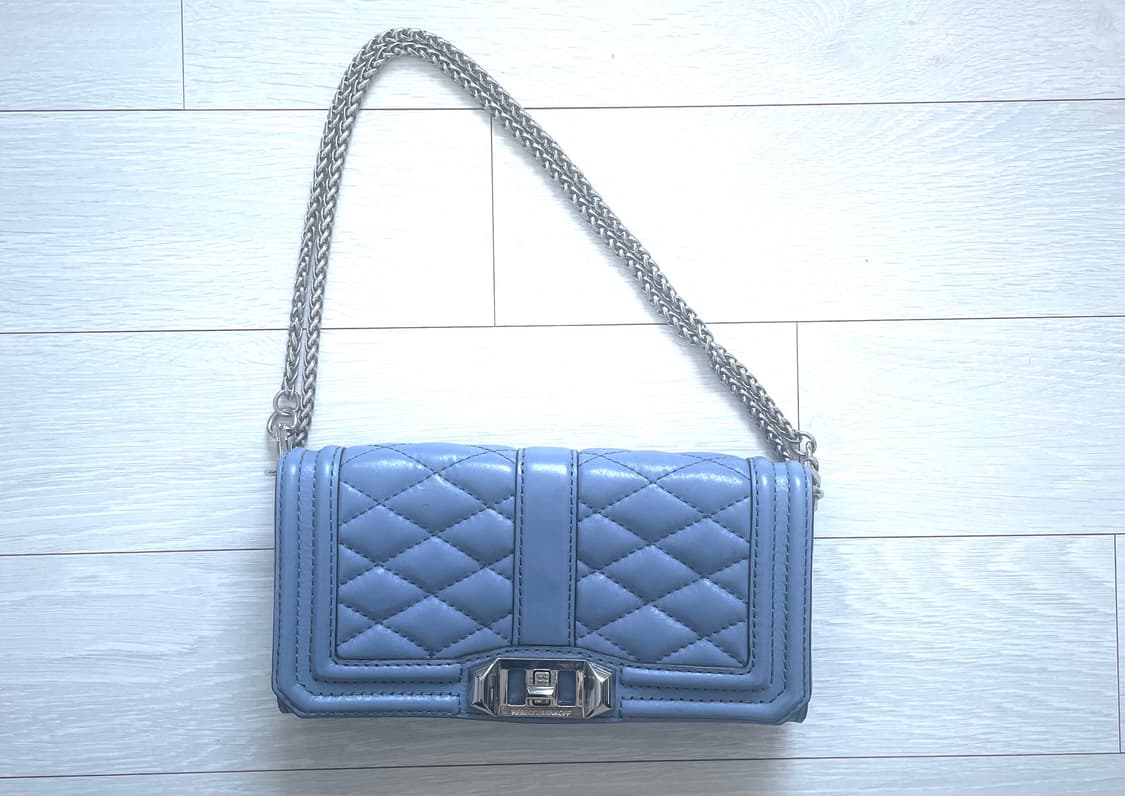 빈티지 레베카 밍코프 블루 체인 숄더백 woc&cross 상품이미지1