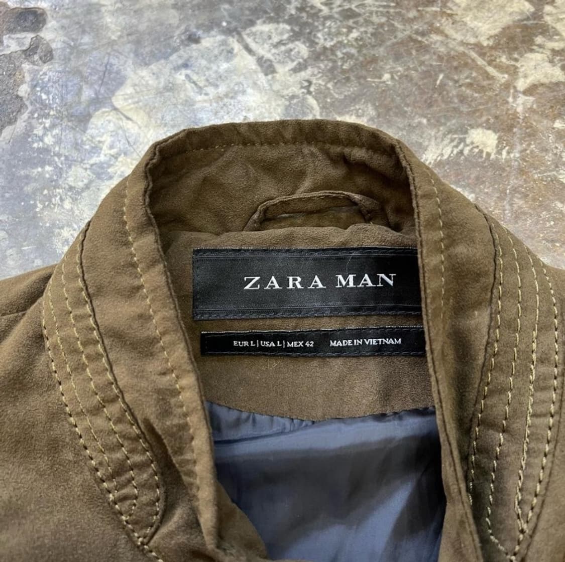 L) ZARA 자라 스웨이드 블루종 자켓 점퍼 상품이미지3