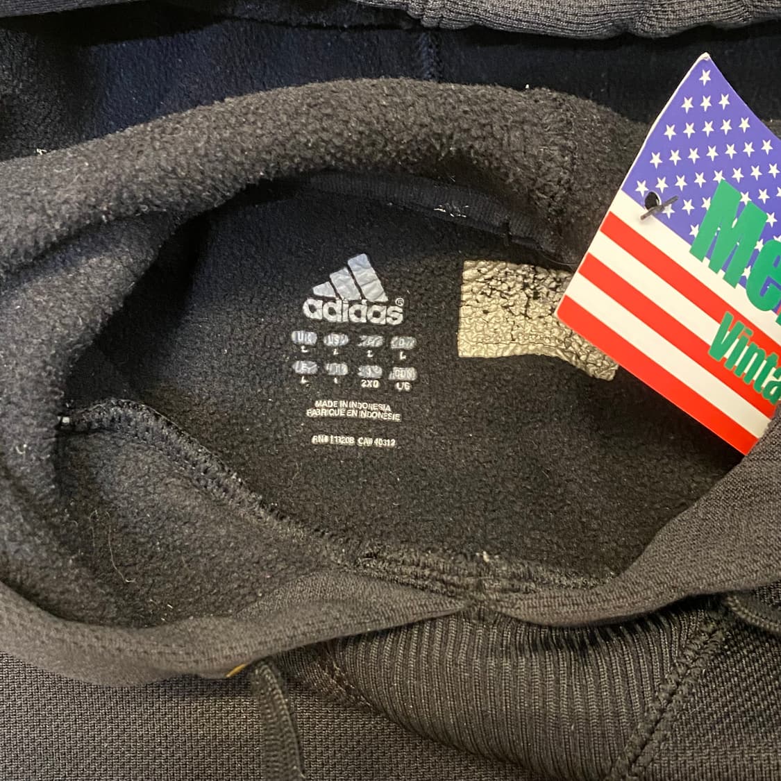 USA 빈티지 검정 아디다스 후드 상품이미지4