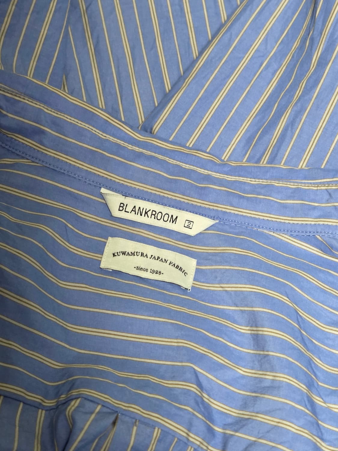 블랭크룸 스트라이프 쿠와무라 패브릭 블루 2사이즈 상품이미지3