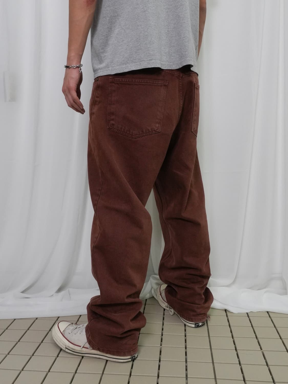 위캔더스 PIERROT DENIM 버건디 M 상품이미지8
