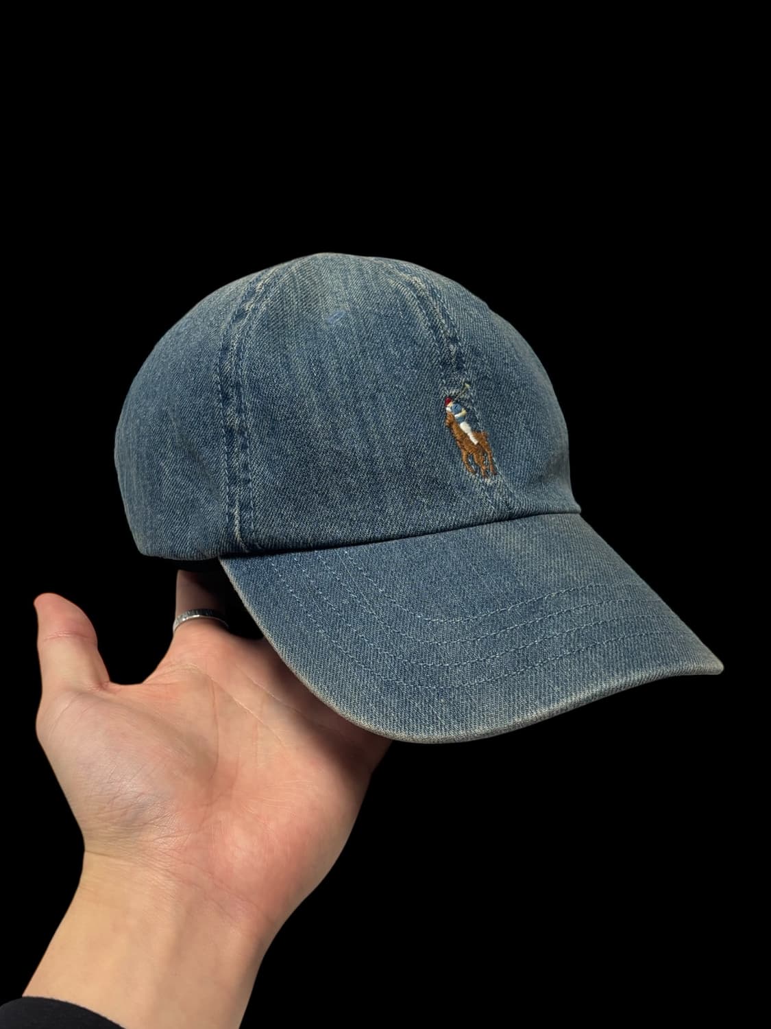 폴로 랄프로렌 워싱 데님 볼캡 상품이미지4