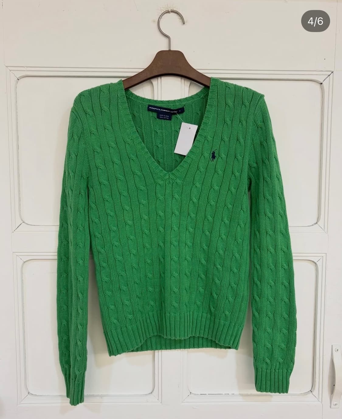폴로 브이넥 케이블 니트 상품이미지2