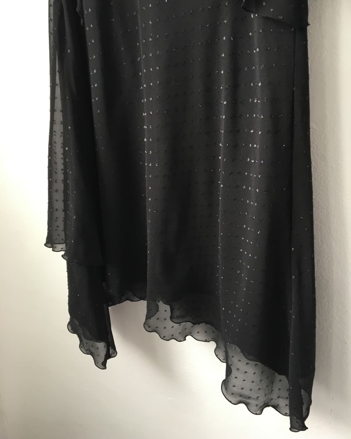 Dot pattern frill unbalanced onepiece 상품이미지5