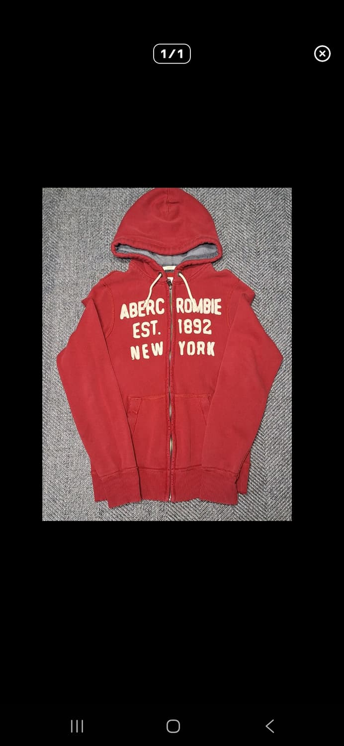 역대급 가격 대장급 아베크롬비 레드 후드집업 상품이미지1
