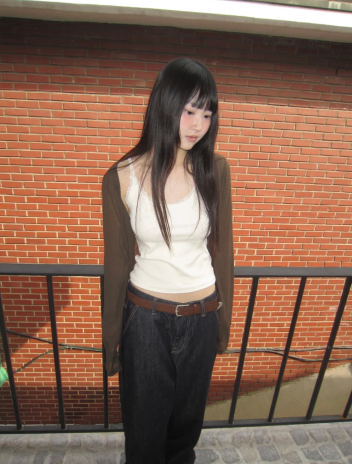 새상품) 이즈이즈 나의나인 New Tencel Cardigan 카키브라운 상품이미지2