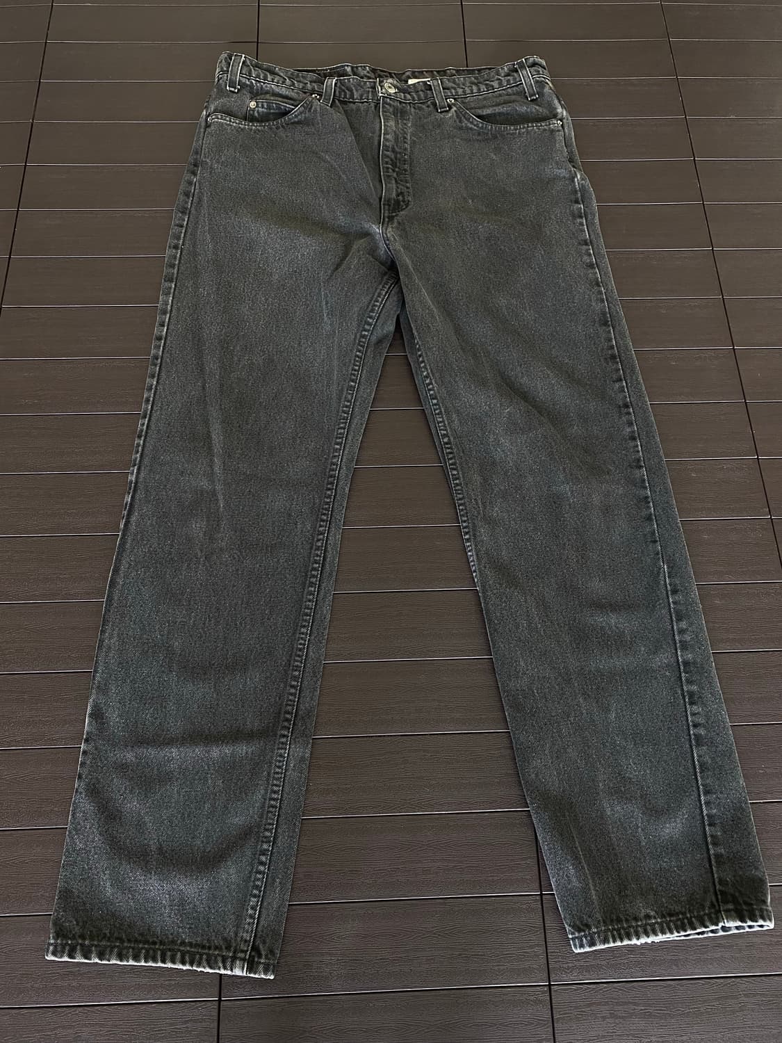 (38x32) 90s 리바이스 505 오렌지탭 흑청 블랙 상품이미지1