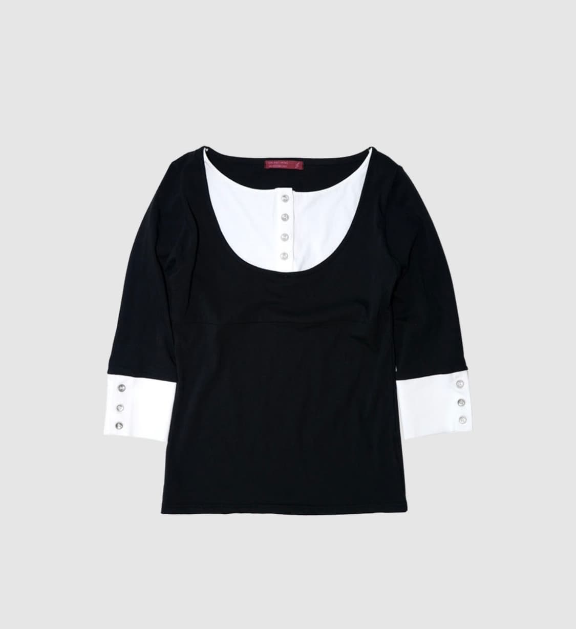 인앤양인하모니 Layered top, black 상품이미지1