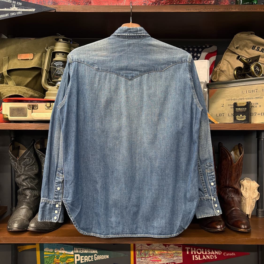 00s 리바이스 레드탭 요크컷 웨스턴 포켓 데님셔츠 N446 상품이미지2