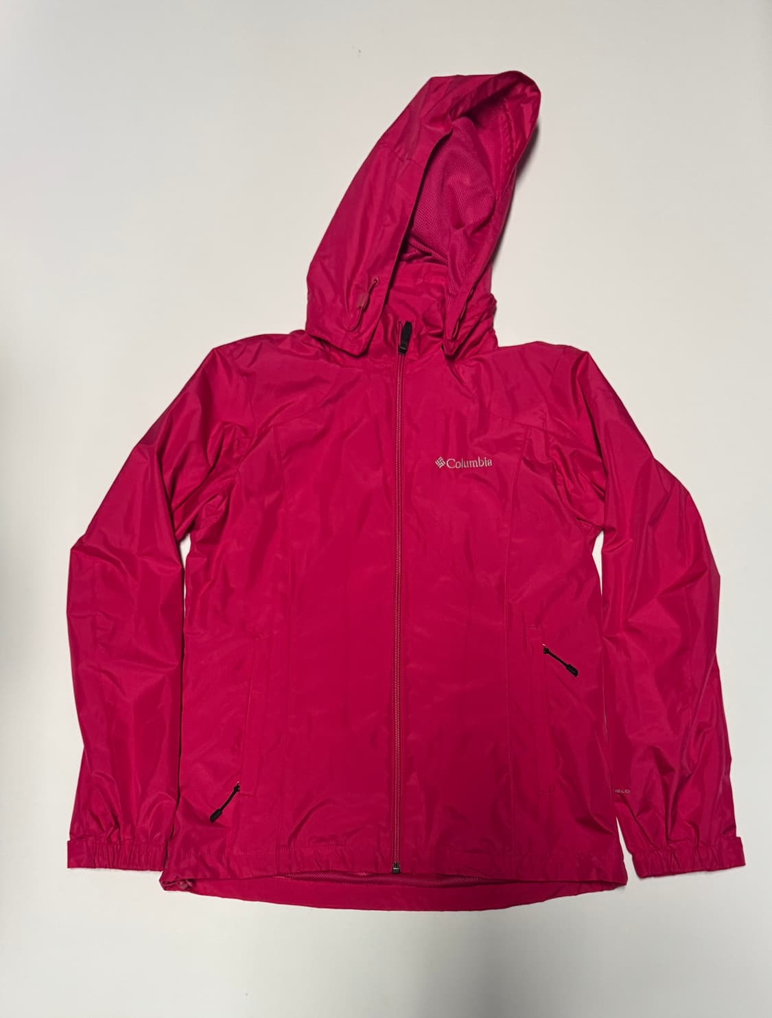 여성 컬럼비아 옴니쉴드 후드 바람막이 S 핑크 상품이미지1
