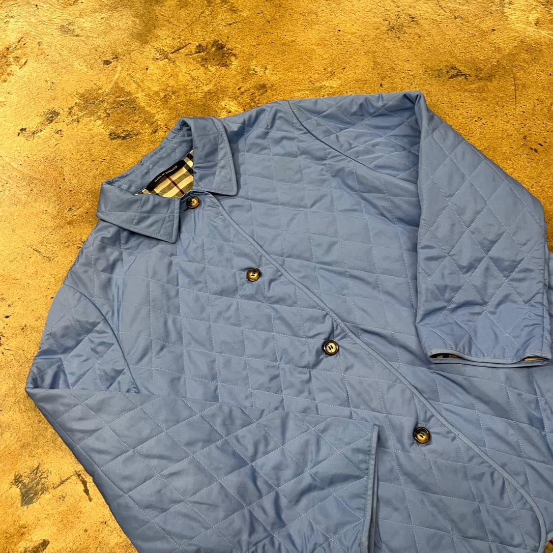 [정품] 버버리 퀼팅 자켓 블루 b16 상품이미지1