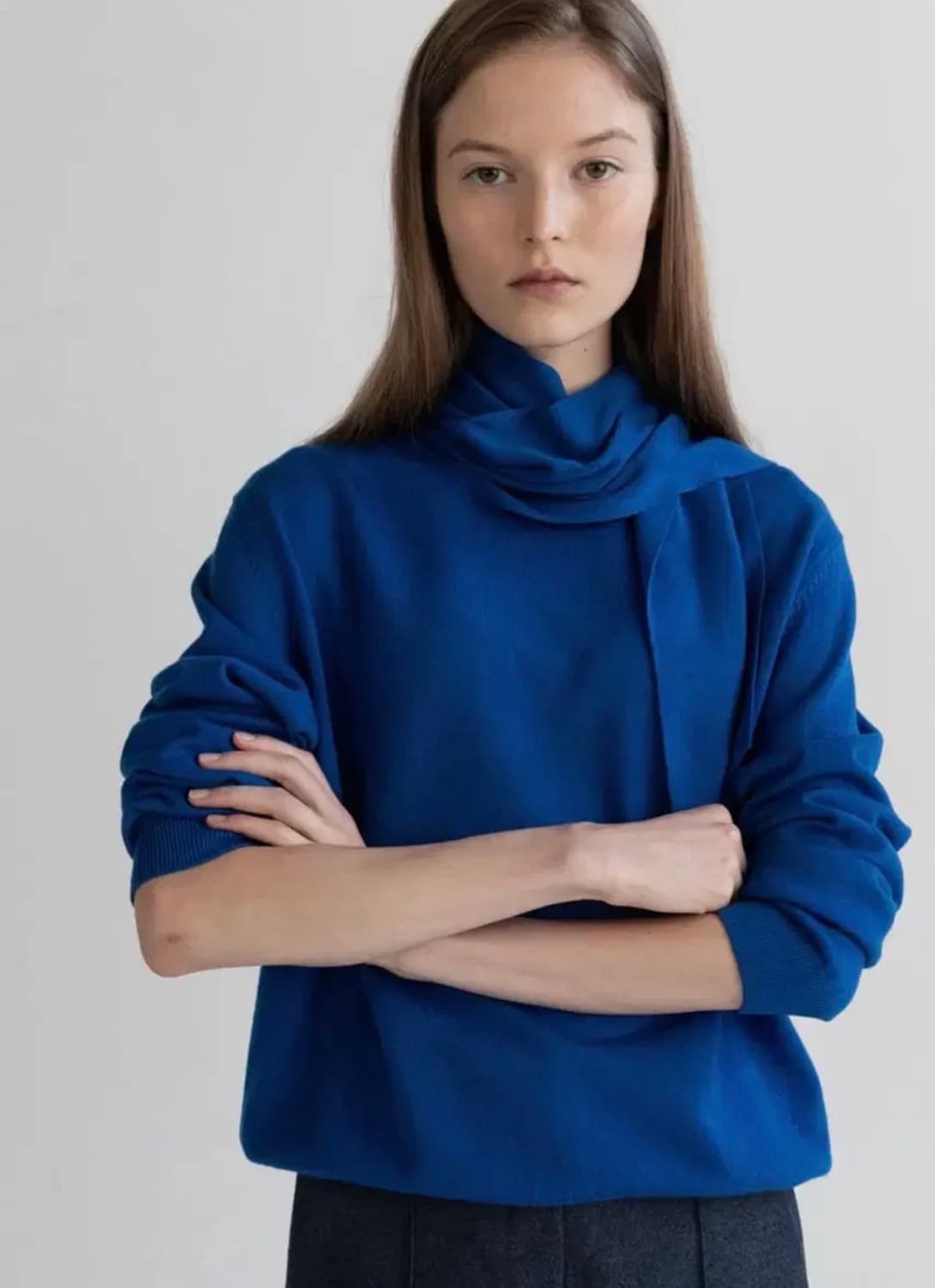 moondal Muffler Knit in Cobalt blue 상품이미지2