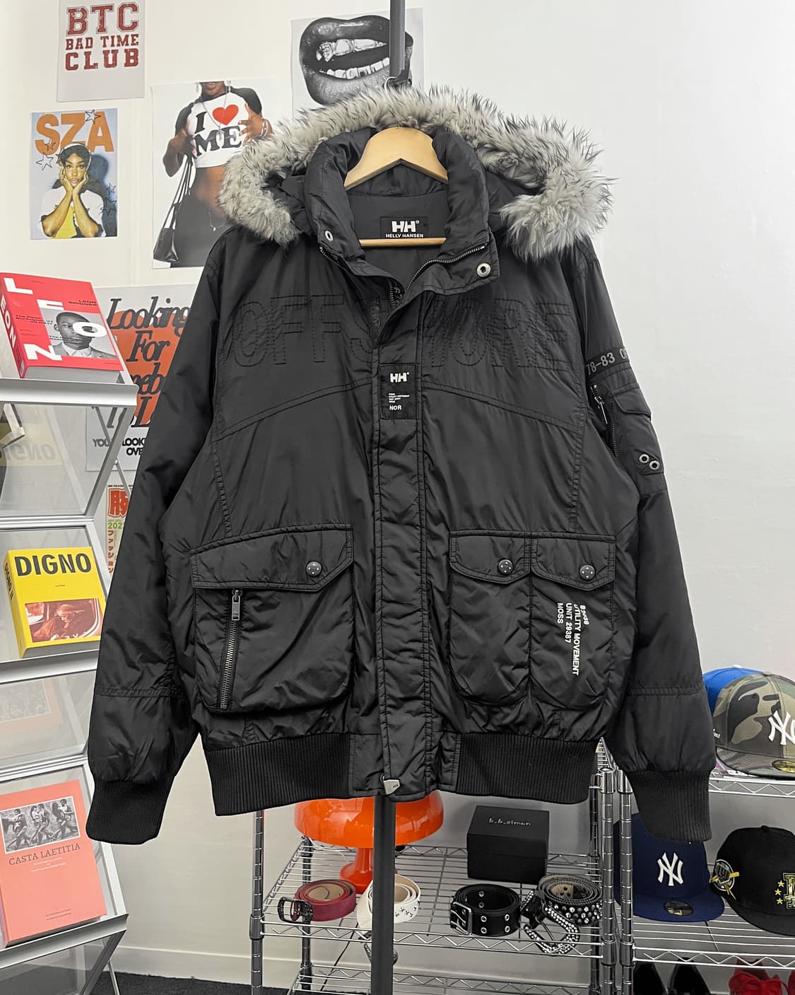 헬리한센 00s 나일론 퍼 패딩 점퍼 블랙 상품이미지5