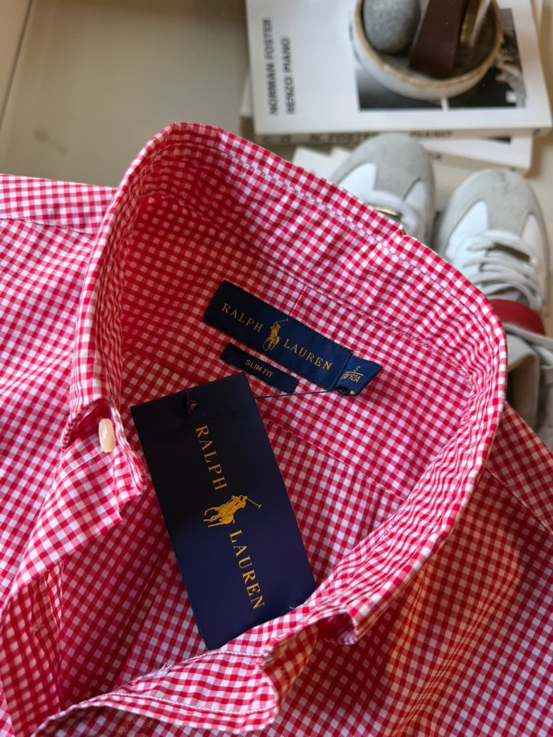 폴로 랄프로렌 버튼다운 셔츠 슬림100 상품이미지8