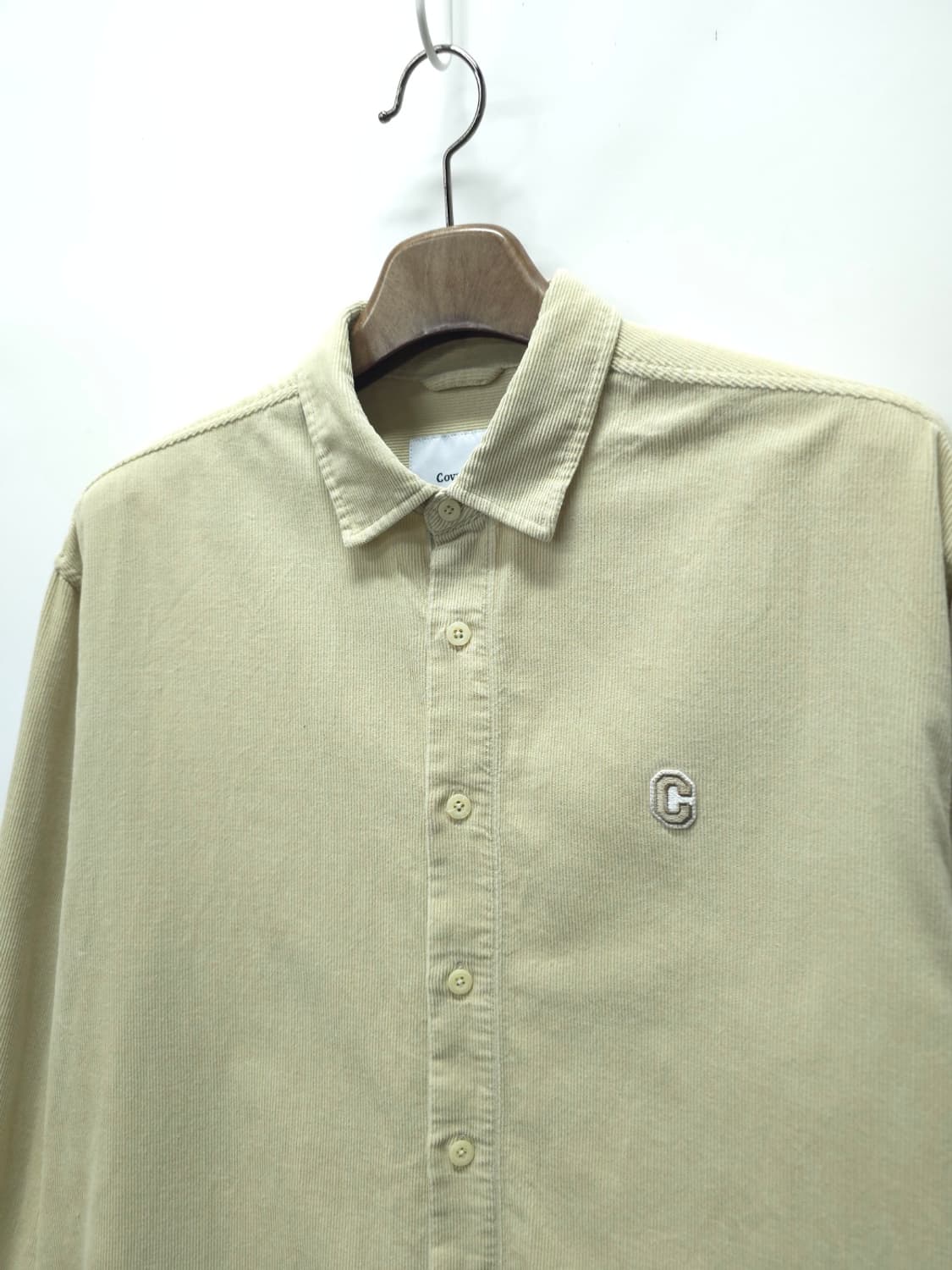 커버낫 C 로고 코듀로이 셔츠 베이지 (L사이즈) 상품이미지2