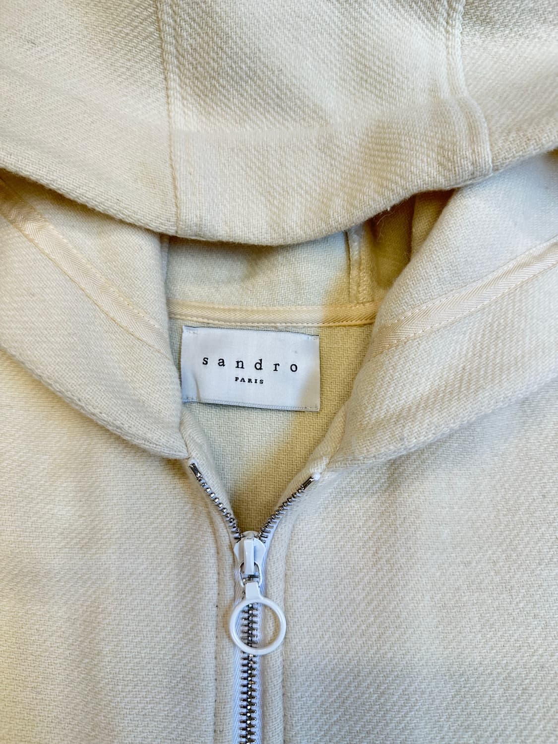 Sandro 스트라이프 후드 코트 M [36] 상품이미지4