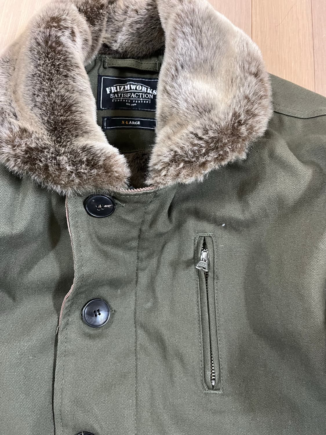 Frizmworks Edgar N-1 Deck Jacket Olive - 상품이미지3