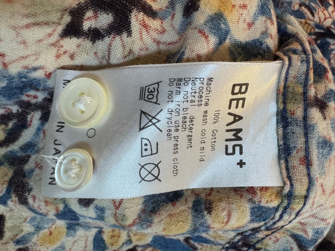 [M]Beams+ 빔즈 플로럴 패턴 반팔셔츠 상품이미지5