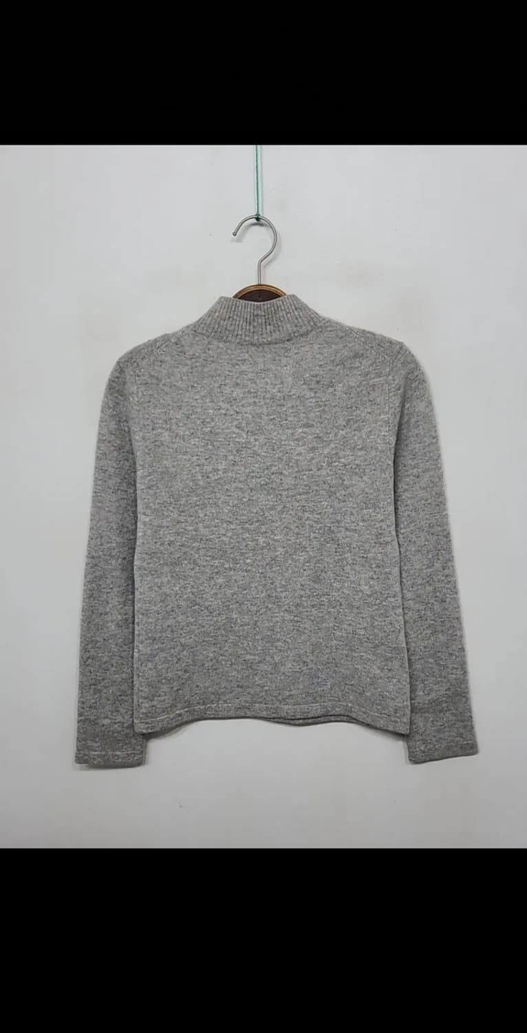 (S) 반목 캐시미어 니트 그레이 비즈 반폴라 스웨터  상품이미지5