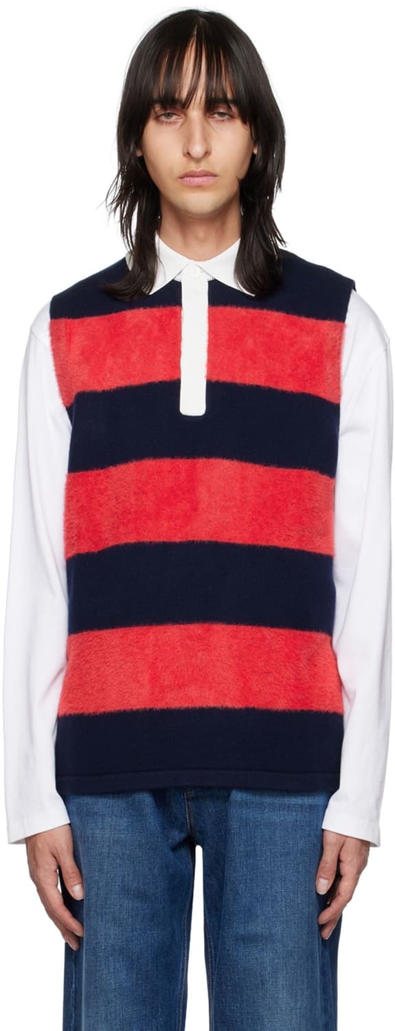 Eytys 레드&네이비 팩스 폴로 셔츠 M 상품이미지1