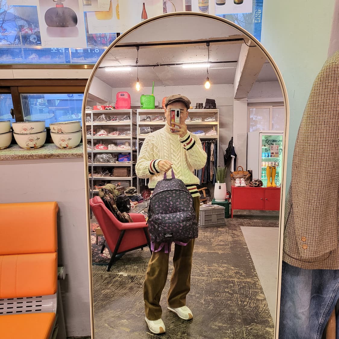 이스트팩 x 에드 뱅거 레코드 콜라보 벡팩 상품이미지2