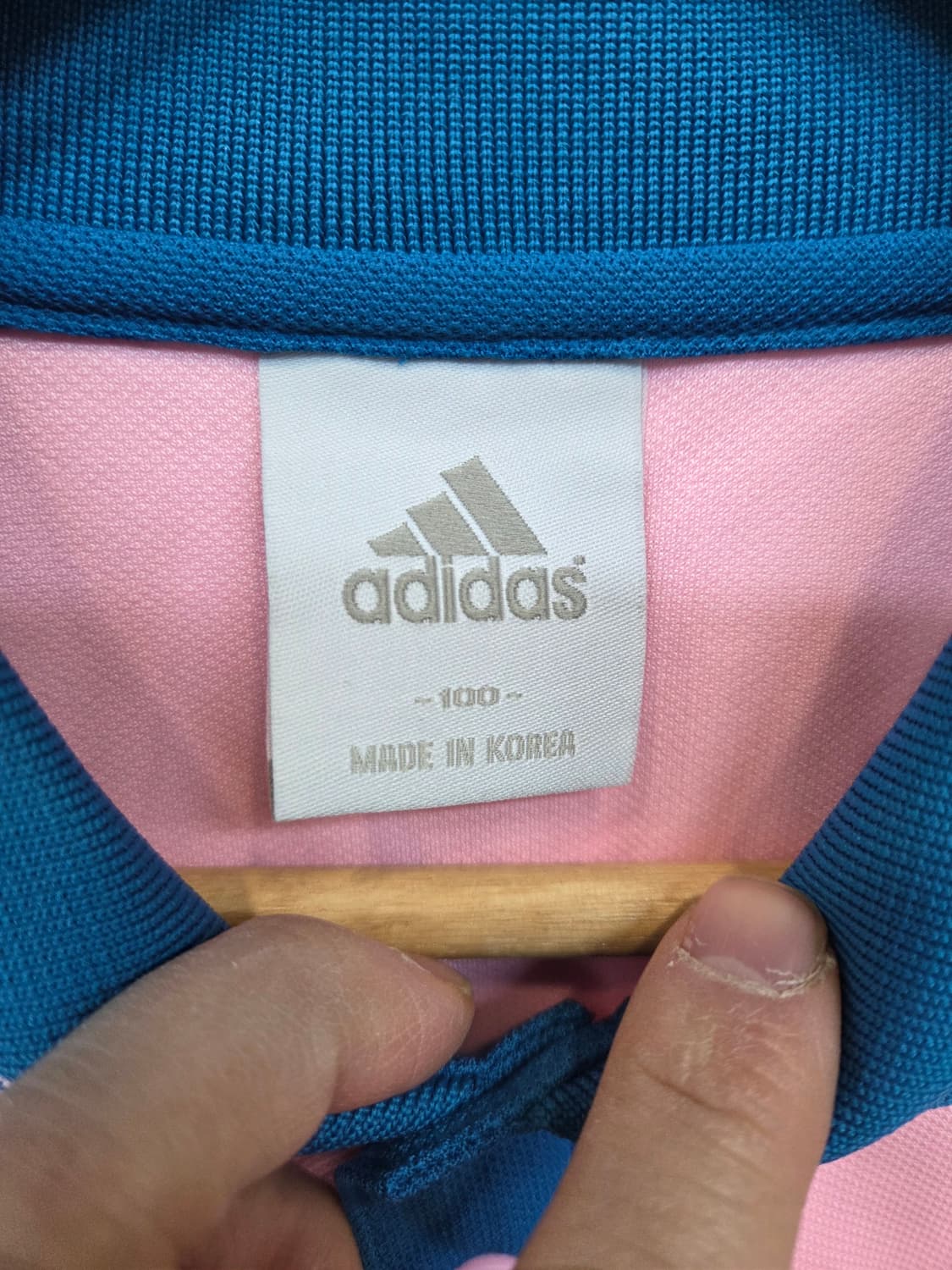  아디다스 올드스쿨 폴로 카라긴팔 연핑크 L 상품이미지4