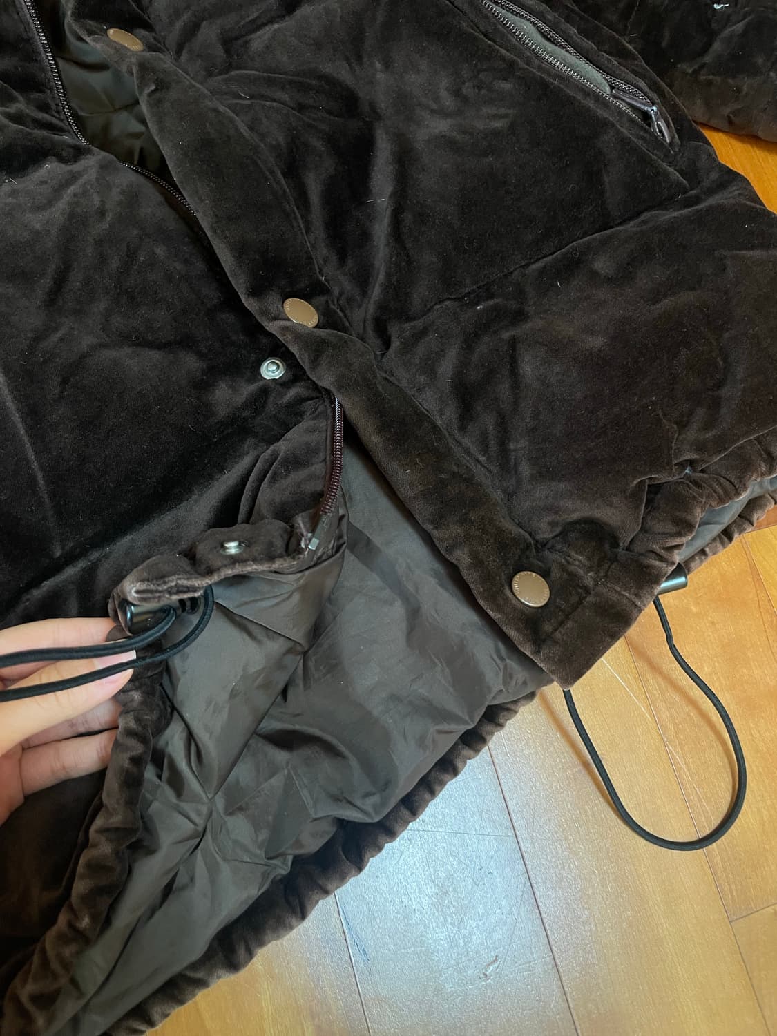 United arrows 유나이티드애로우즈 블루라벨 벨벳 덕다운 패딩 상품이미지6