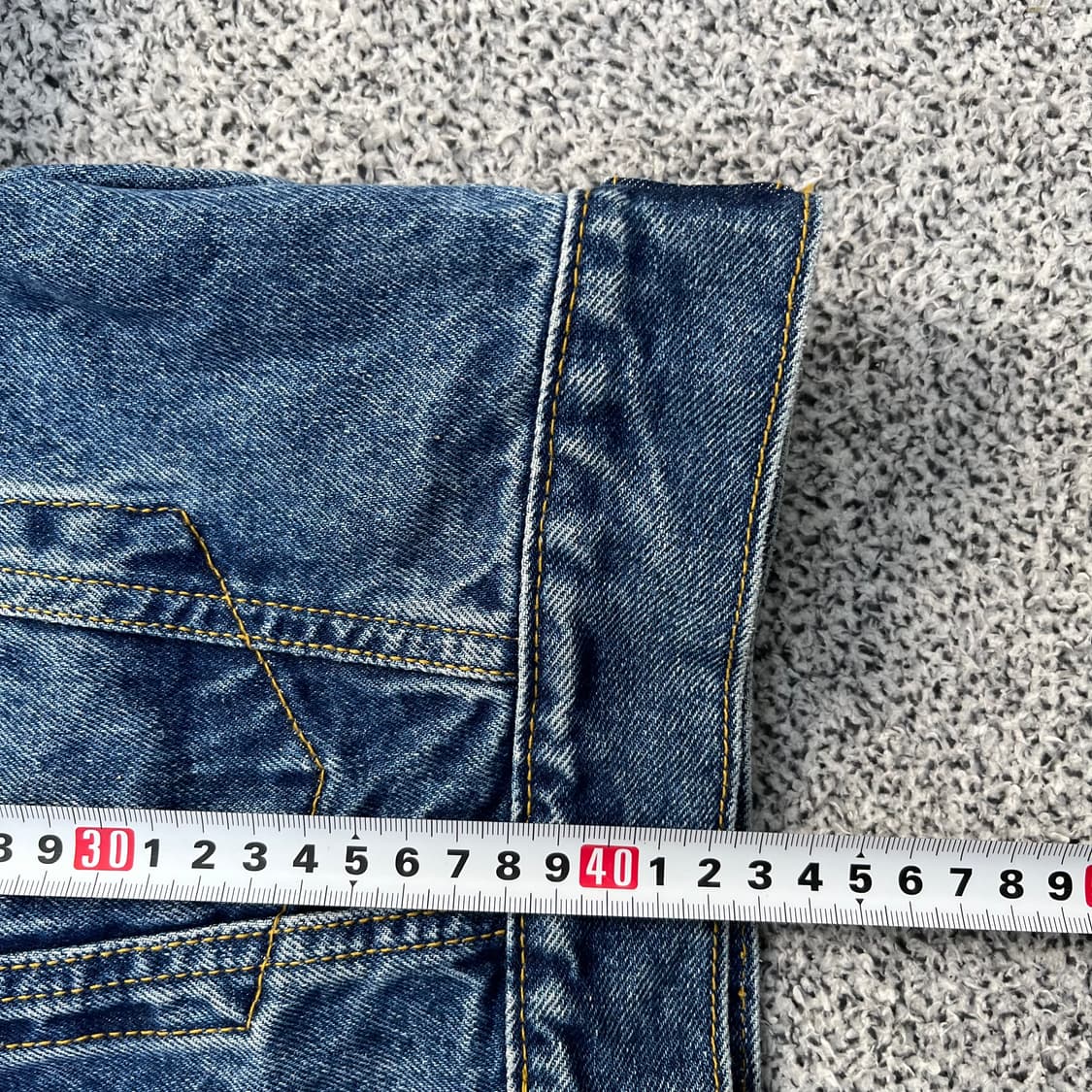 실측확인 빈티지 여성 크롭 청자켓 0403M 상품이미지4