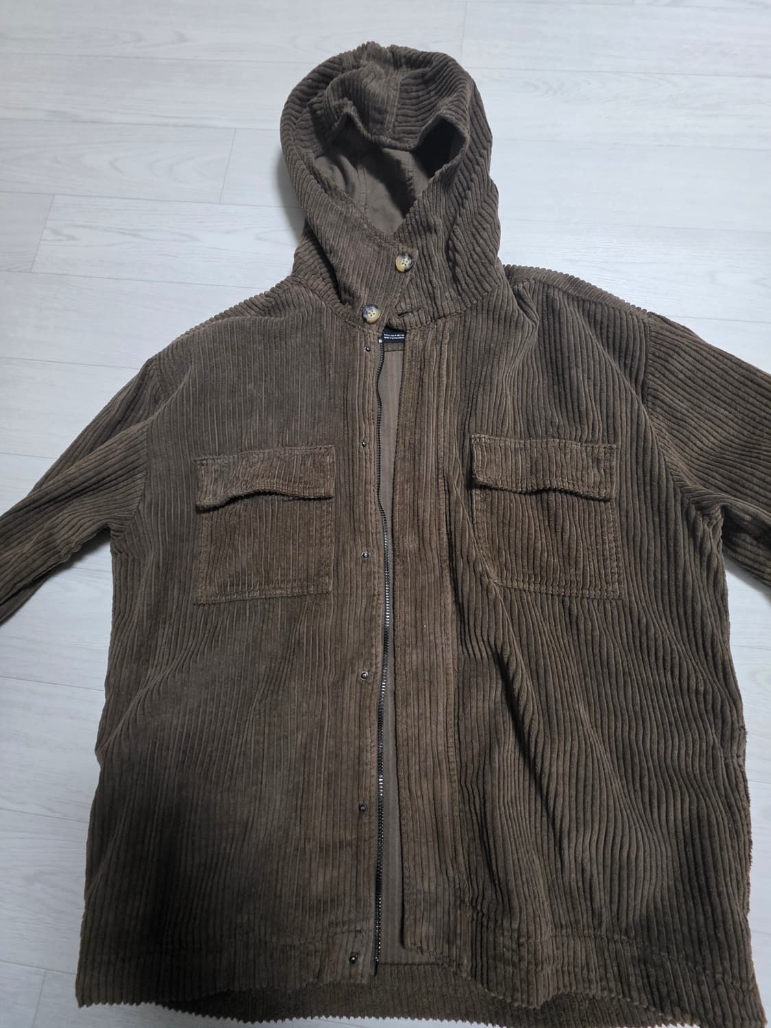 자라 코듀로이 후드 셔츠 자켓 M(100)사이즈 상품이미지2