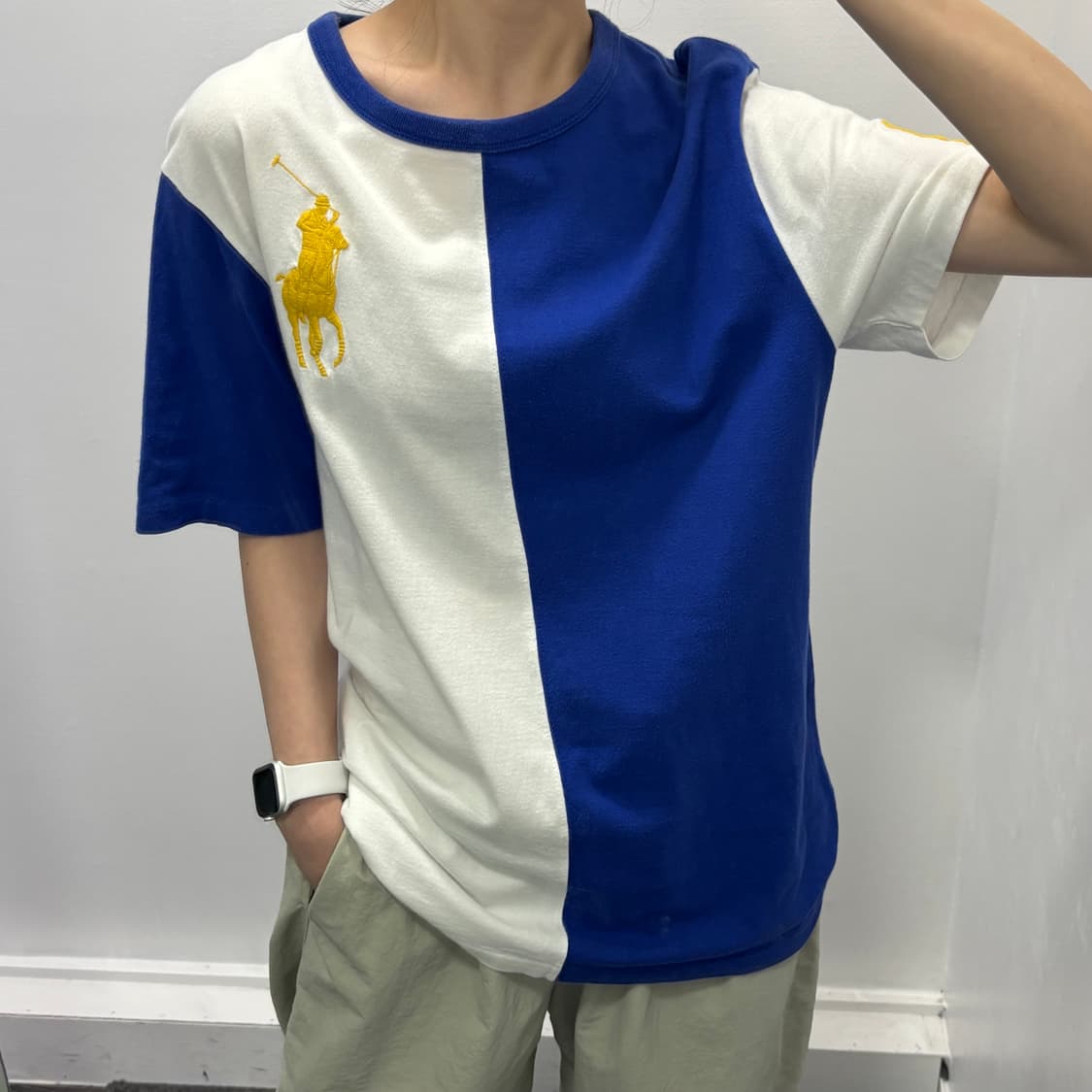 폴로 블루화이트 반팔티 상품이미지3