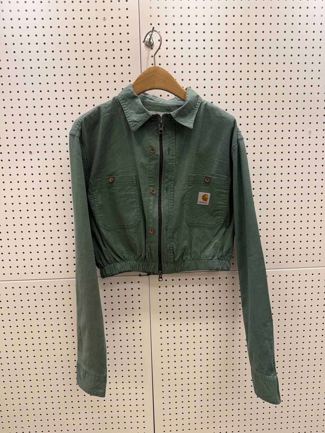칼하트 리메이크 크롭 그린 셔츠 U866  상품이미지2