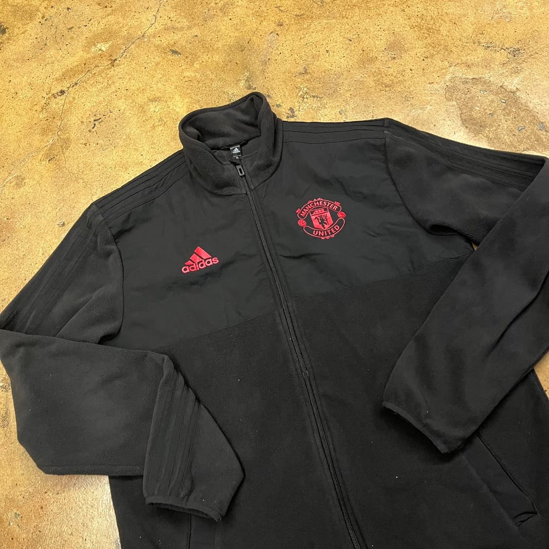 [ 정품/XL ] 아디다스 맨체스터유나이티드 플리스 자켓 b19 상품이미지1