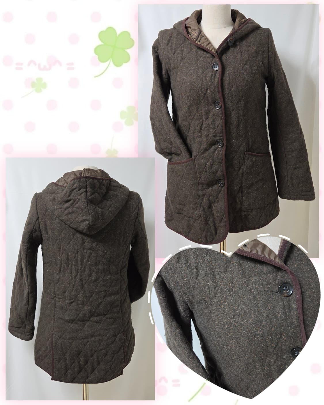 BACK NUMBER 브라운 퀼트 자켓 상품이미지4