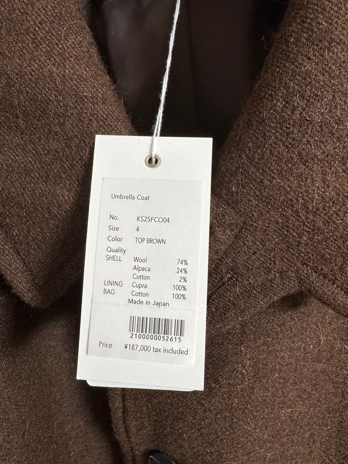 25FW Kaptain Sunshine Umbrella Coat 상품이미지3