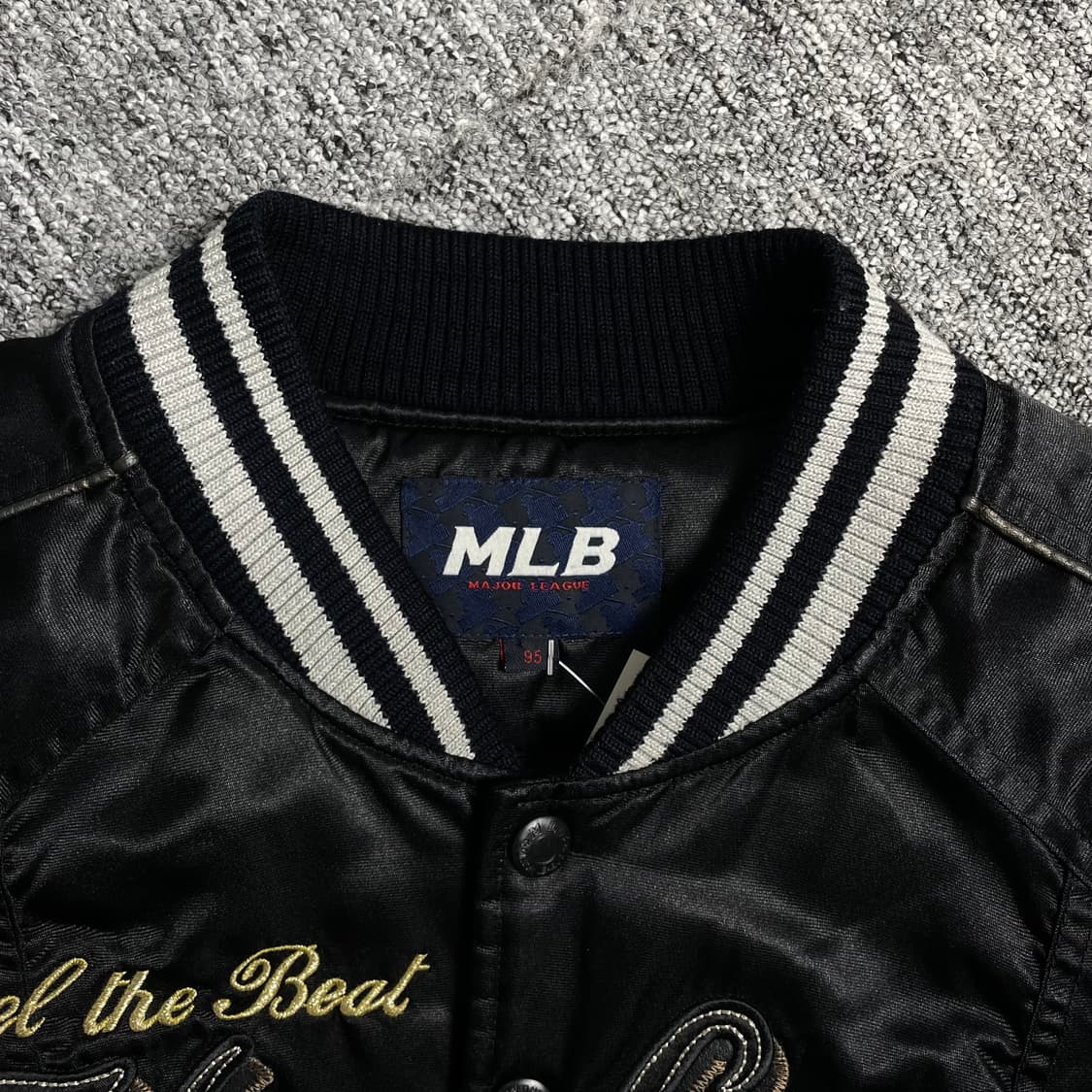 MLB 뉴욕 양키스 빅로고 사틴 바시티 자켓y 2383 상품이미지5