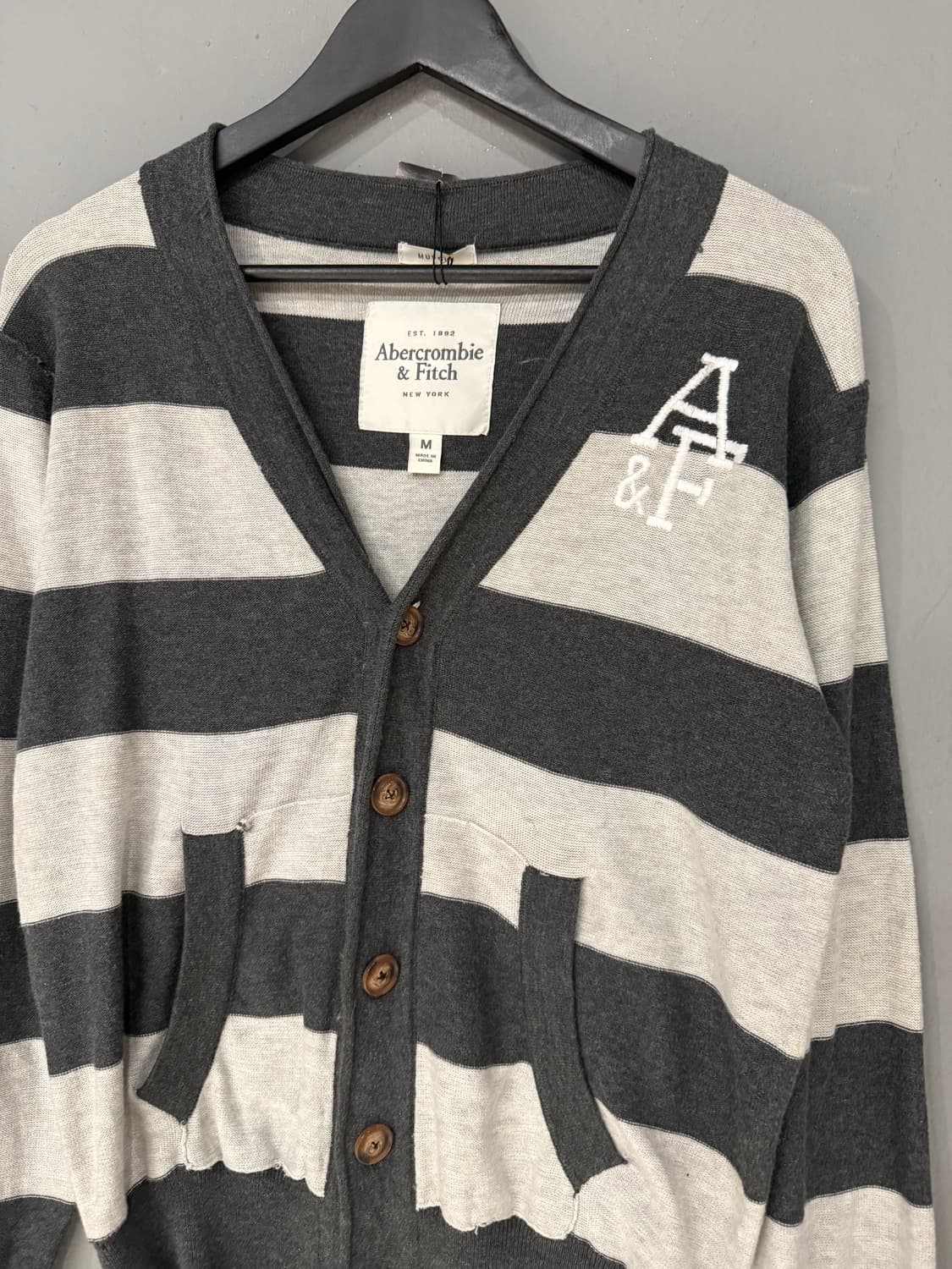 Abecrombie stripe pattern knit cardigan 상품이미지6