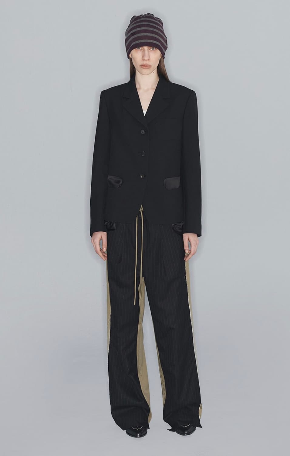 오픈와이와이 FRONT STRIPE LAYERED PANTS, KHAKI 상품이미지2