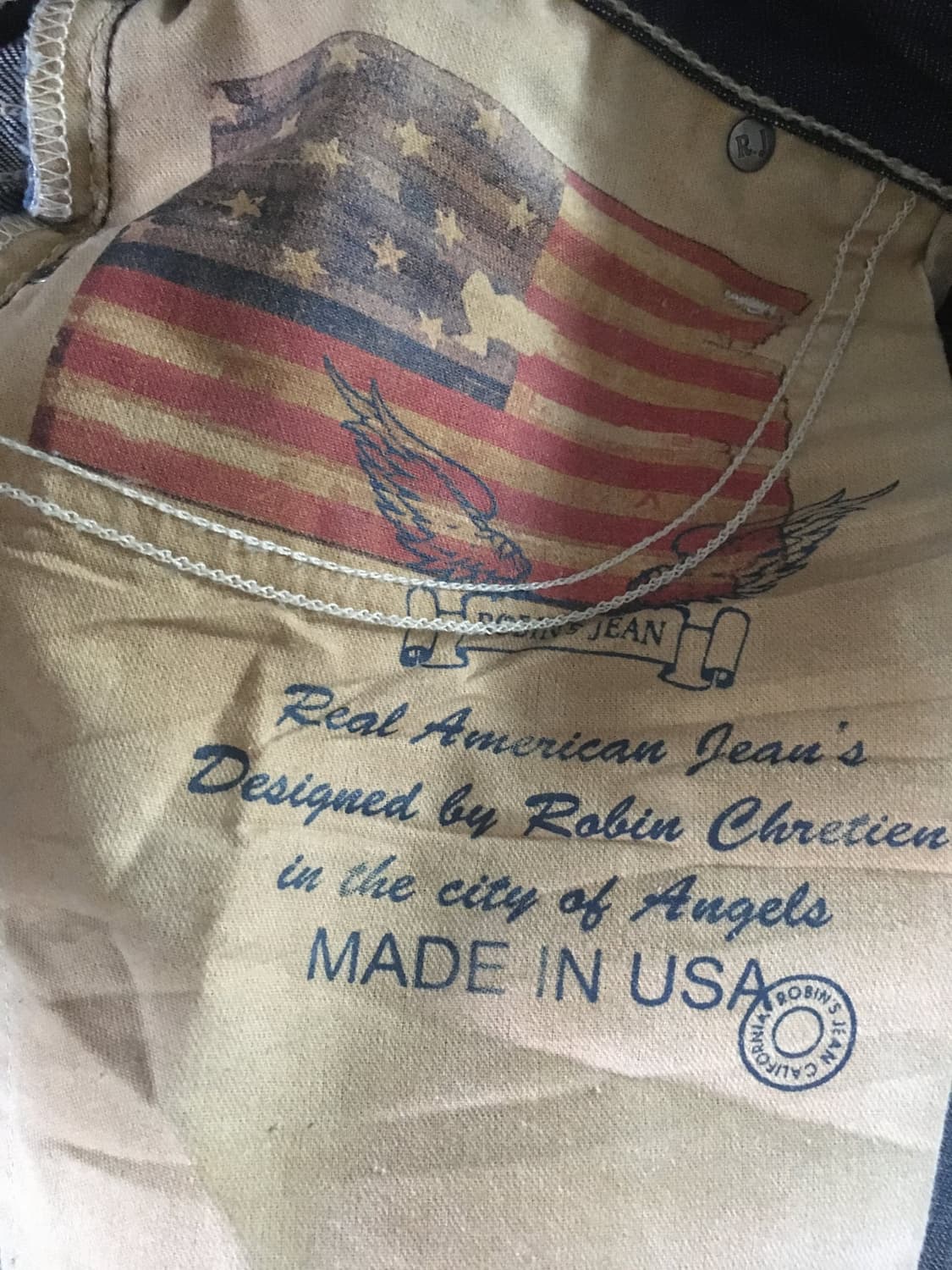 Robins Jeans 스터드 유니언잭 지퍼 데님 팬츠 상품이미지8