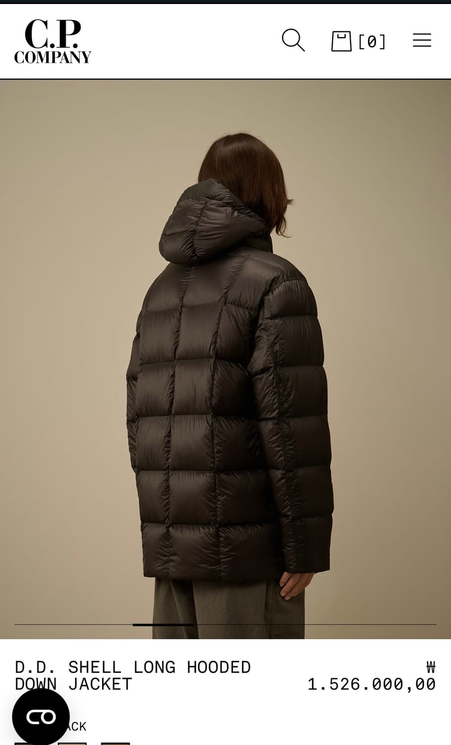 cp컴퍼니 패딩 /블랙 M사이즈  상품이미지3