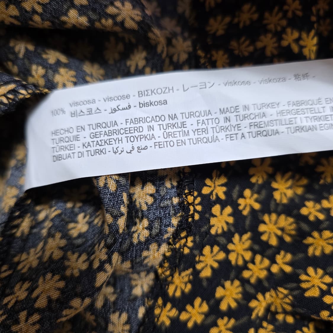 1327 ZARA 플라워 패턴 셔츠형 원피스 (허리끈 / 비스코스) 상품이미지9