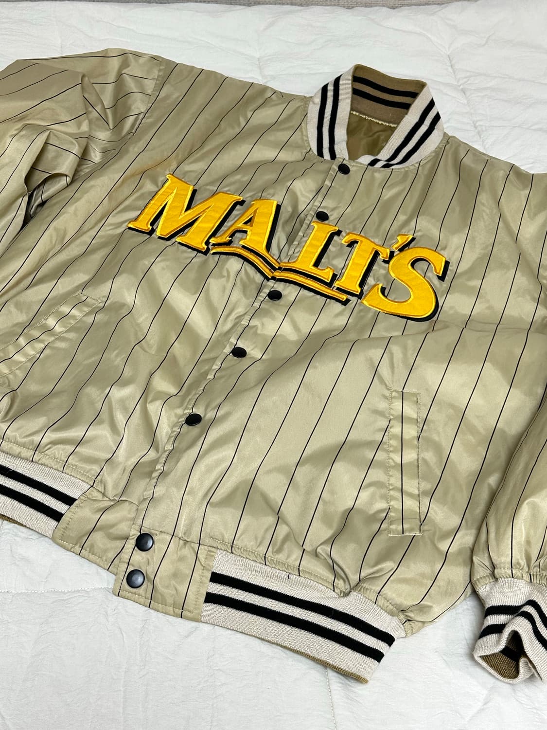 JP 일본 빈티지 몰츠 비어 바시티 리버시블 라지 상품이미지2