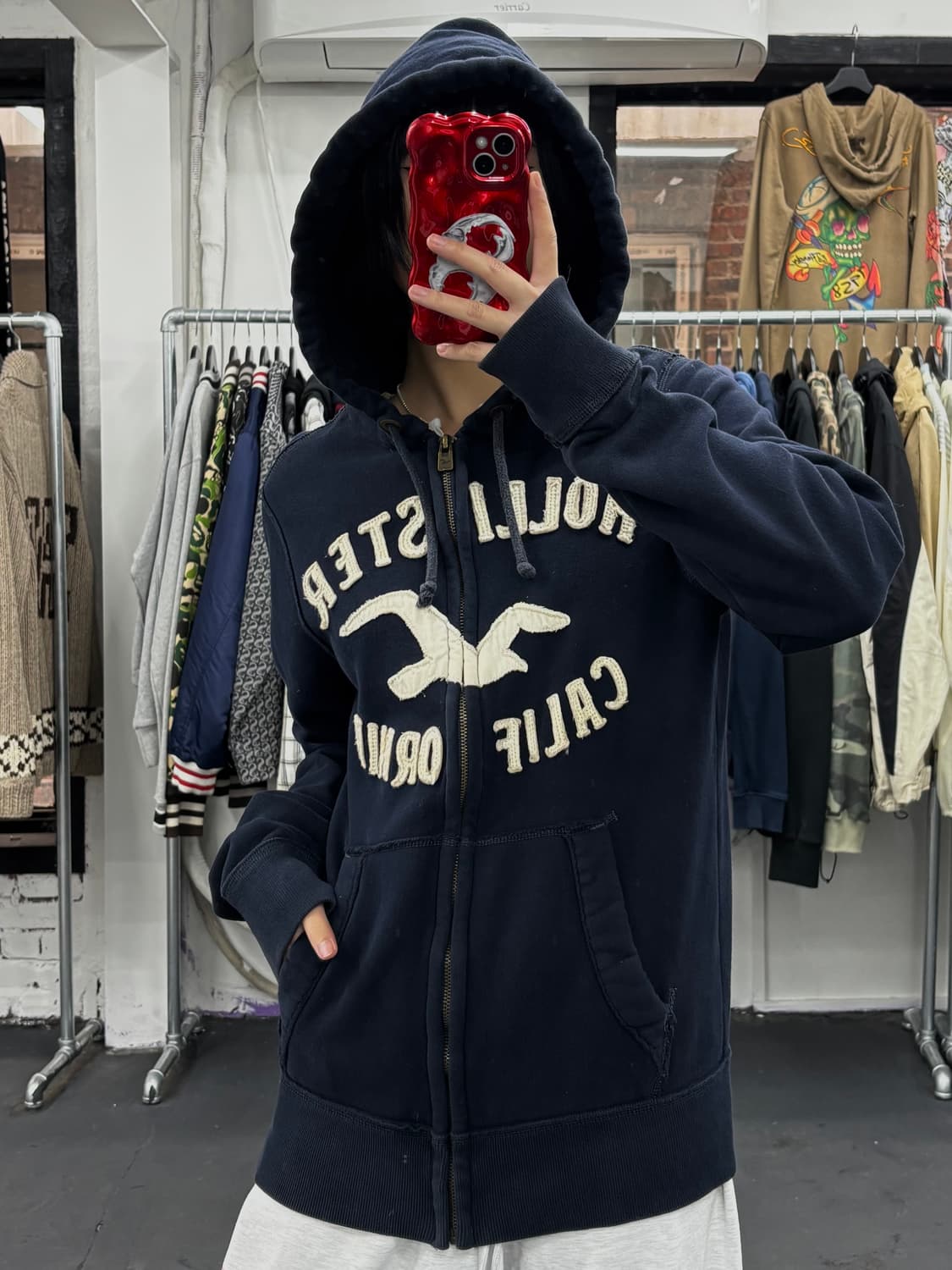 홀리스터 네이비 후드집업 상품이미지2