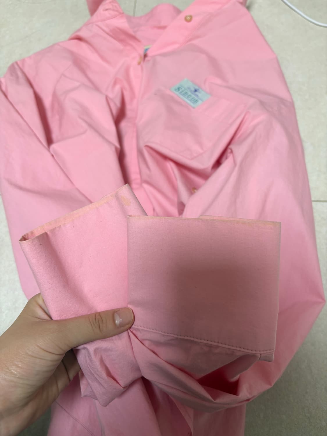 시눈 클래식 코튼셔츠 핑크  상품이미지5