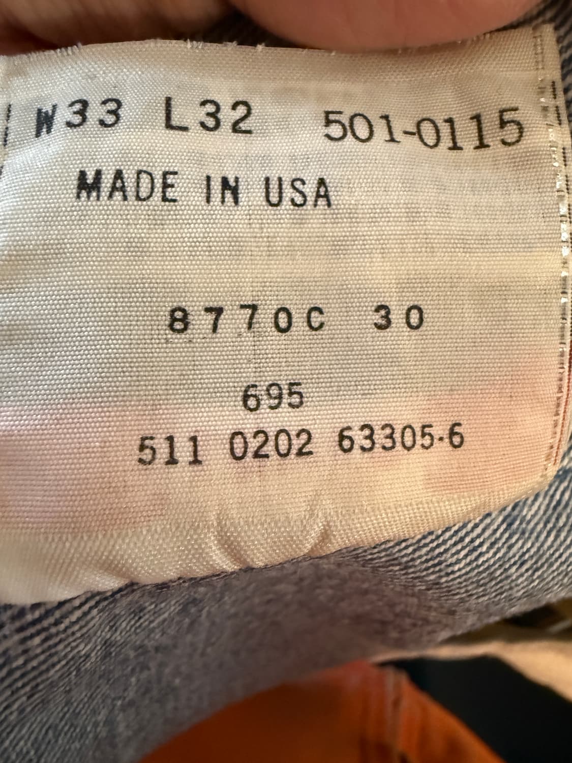 USA🇺🇸 리바이스 501 데님팬츠 33/32 상품이미지4