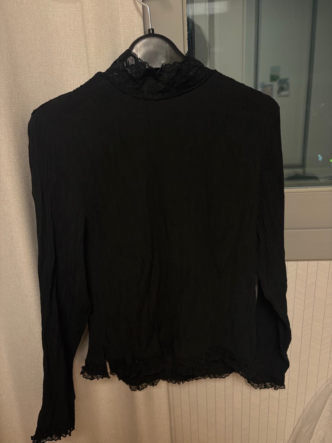 레이스 플리츠 목폴라  상품이미지1