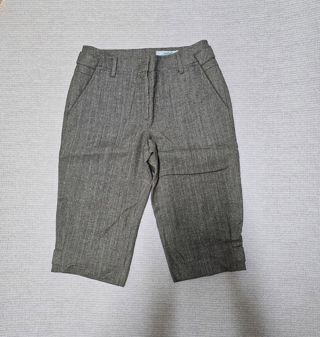 크로커다일 반짝이 그레이체크 7부모바지  27 새거수준  상품이미지1