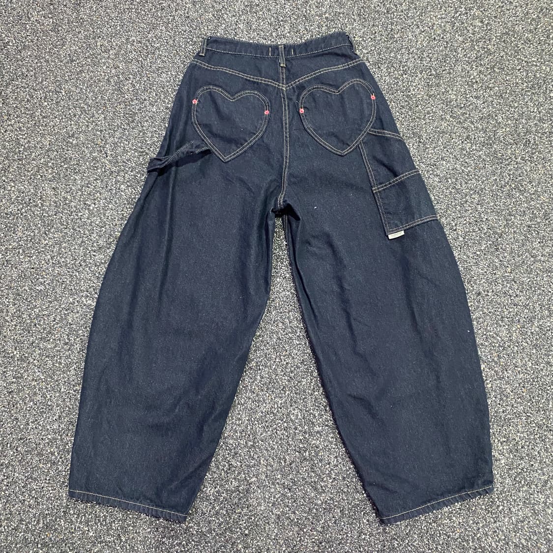 빈티지 데벨롭 투하트 포켓 카고 벌룬 와이드 데님 팬츠 B3628 상품이미지5
