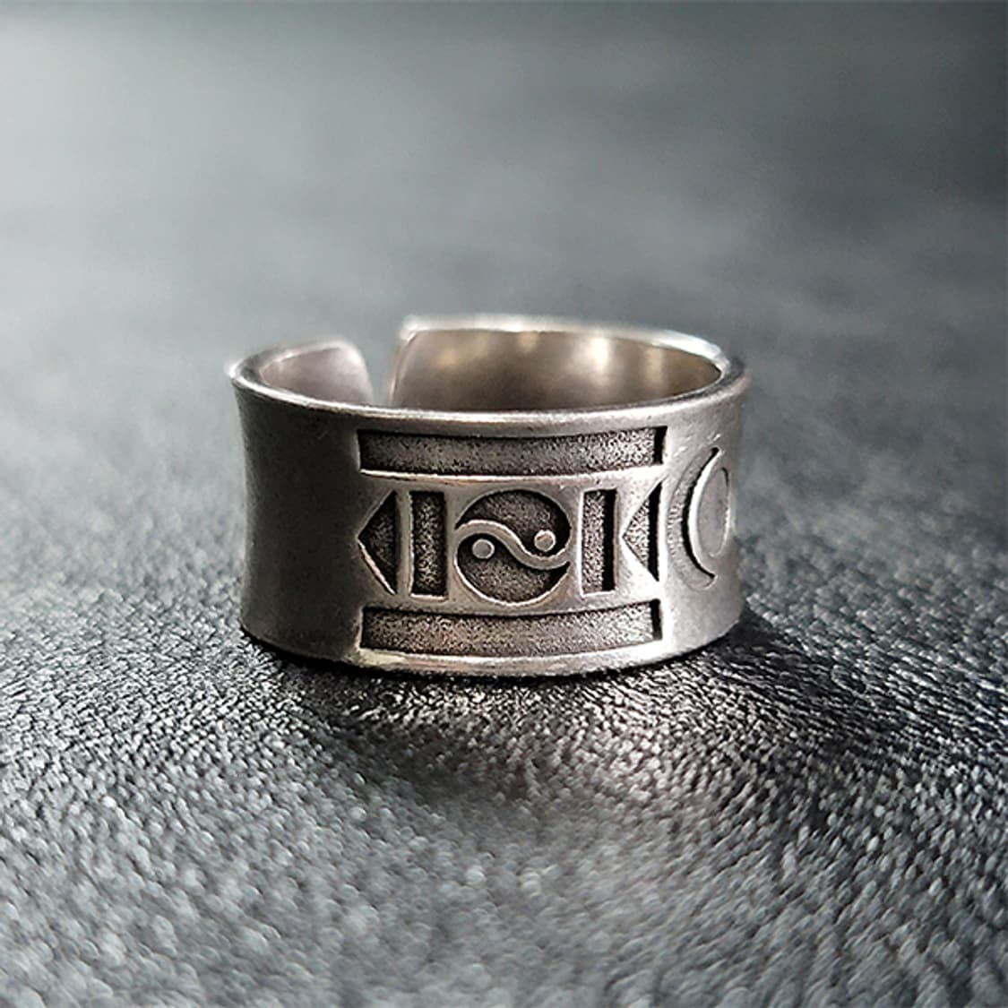Circa 실버 남자 엔틱 빈티지 명품 고대 상징 문양 반지 상품이미지1