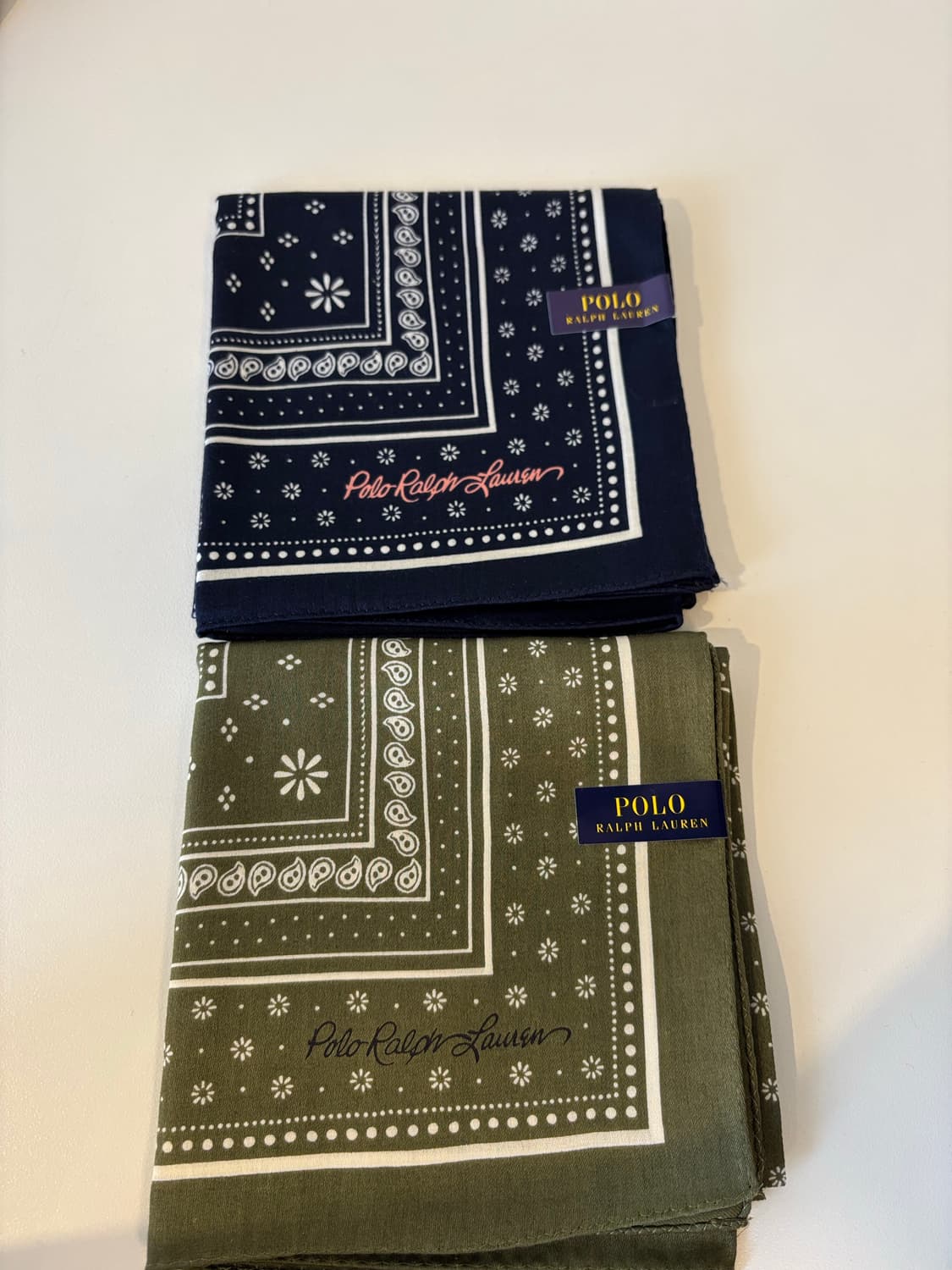 폴로 랄프로렌 Bandana 손수건 네이비/카키 상품이미지1