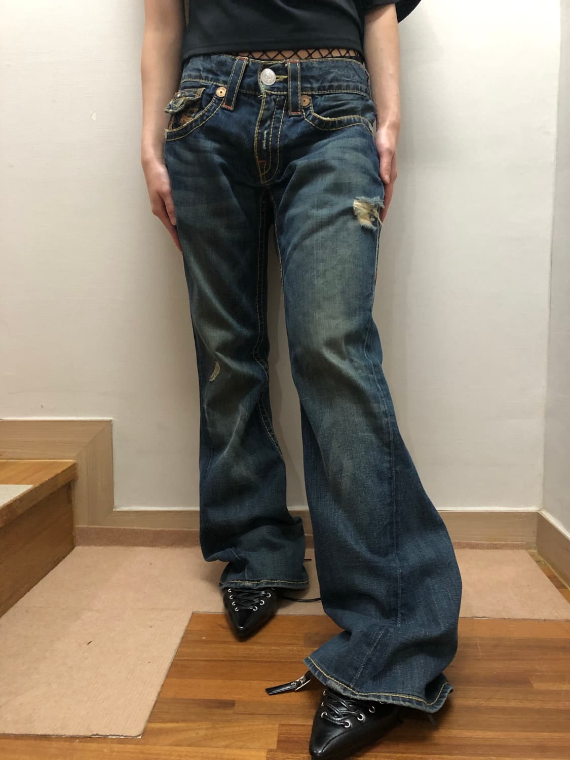 빈티지 트루릴리젼 데님 워싱 팬츠 상품이미지7